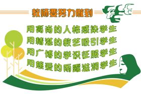 教师四个做到文化墙