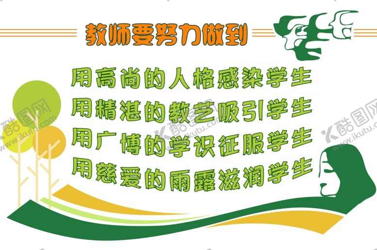 编号：23310006260523147822【酷图网】源文件下载-教师四个做到文化墙