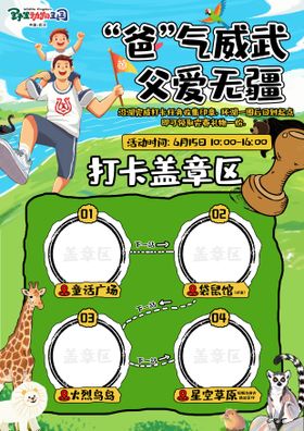 动物园打卡地图海报