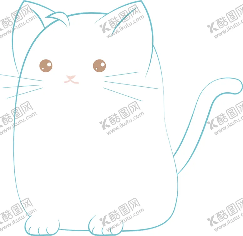 编号：90879905120741377586【酷图网】源文件下载-猫咪简笔画图片
