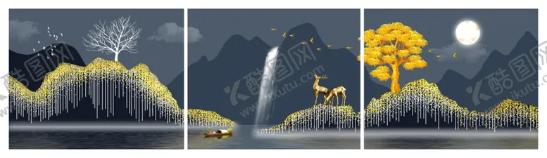 编号：50860105092016596795【酷图网】源文件下载-三联画