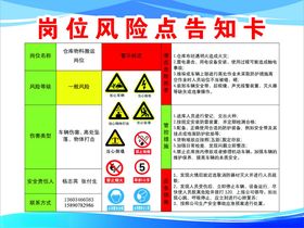 仓库物料搬运告知卡