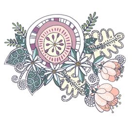 小清新花朵植物插画