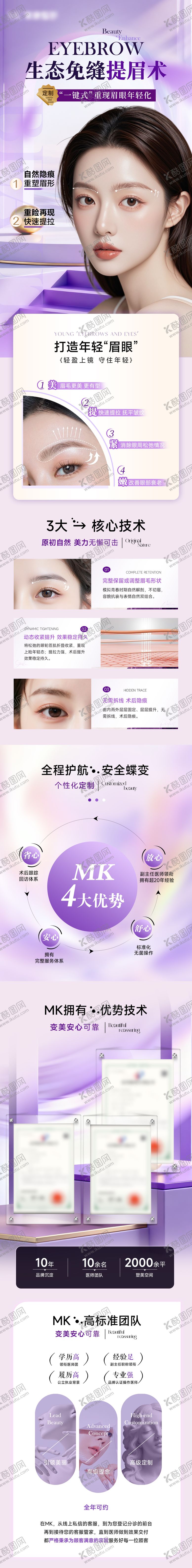 编号：44577504241951499008【酷图网】源文件下载-医美生态提眉长图介绍