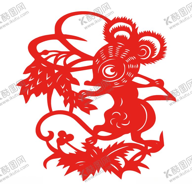 编号：72829510131115592995【酷图网】源文件下载-鼠年剪纸风格