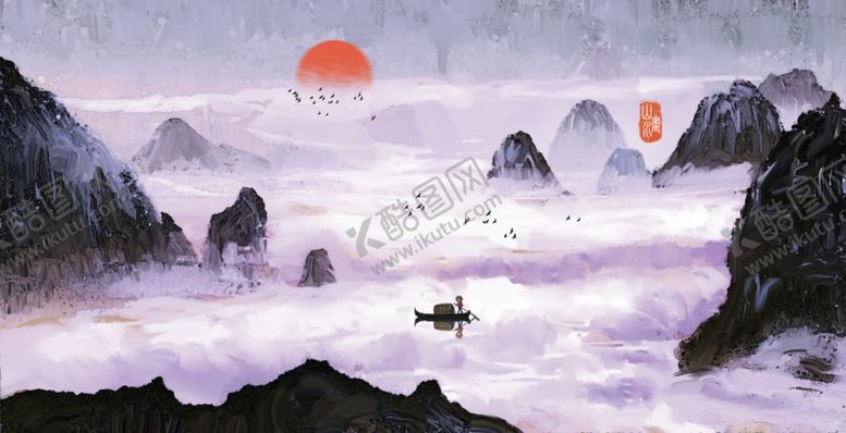 编号：93776609292036315577【酷图网】源文件下载-高清水墨绘画风景画