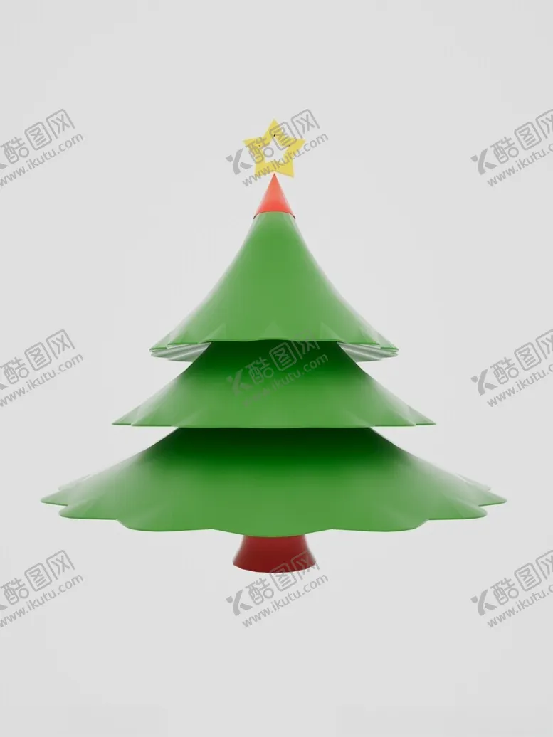 编号：84422101300835029317【酷图网】源文件下载-c4d建模圣诞树