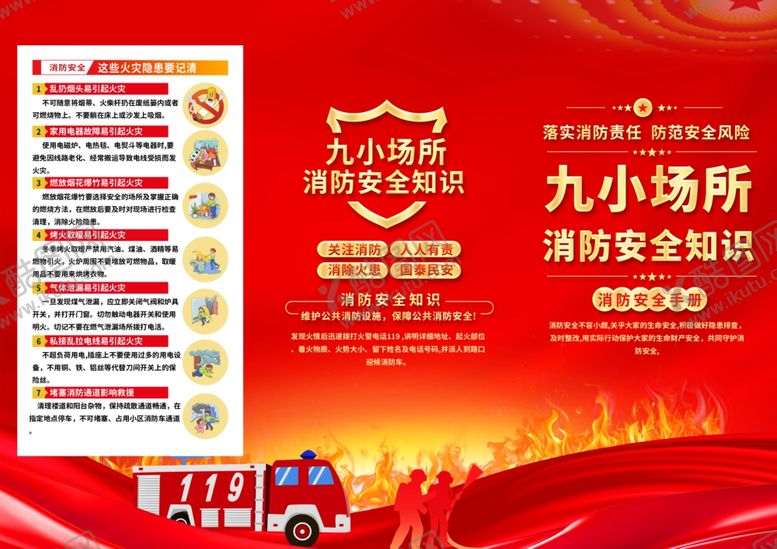 编号：19921301252201403216【酷图网】源文件下载-消防安全知识折页