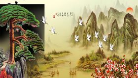 春光无限好插画海报