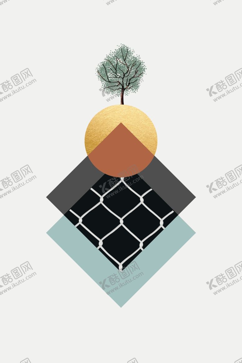 编号：61452703131810531785【酷图网】源文件下载-抽象几何玄关