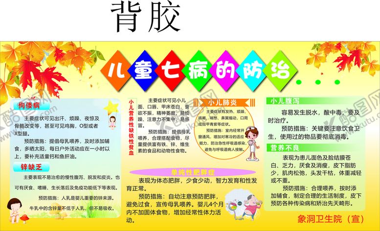 编号：37758102100243057866【酷图网】源文件下载-儿童七病的防治