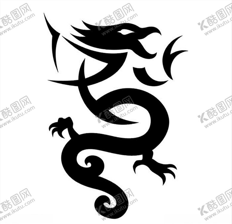 编号：21907105041440146987【酷图网】源文件下载-龙图案纹身矢量图