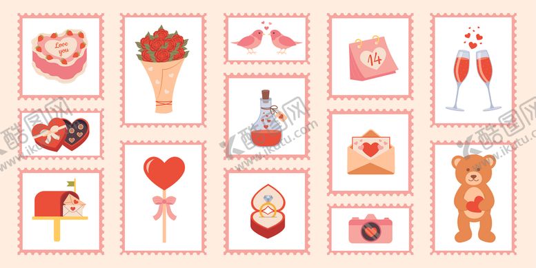 编号：58905010062317453326【酷图网】源文件下载-情人节爱心图案