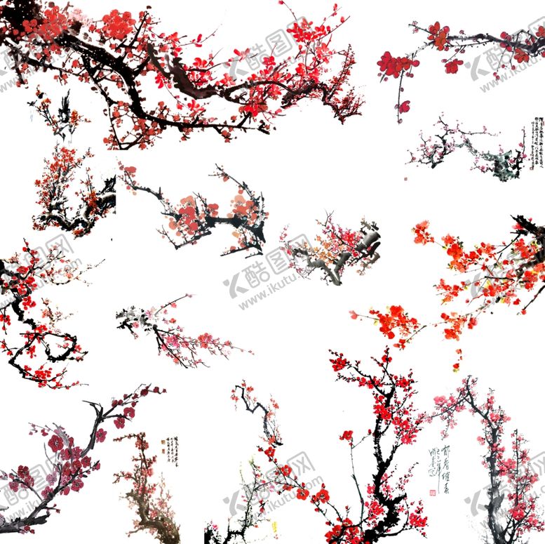 编号：28742609171857346682【酷图网】源文件下载-水墨梅花