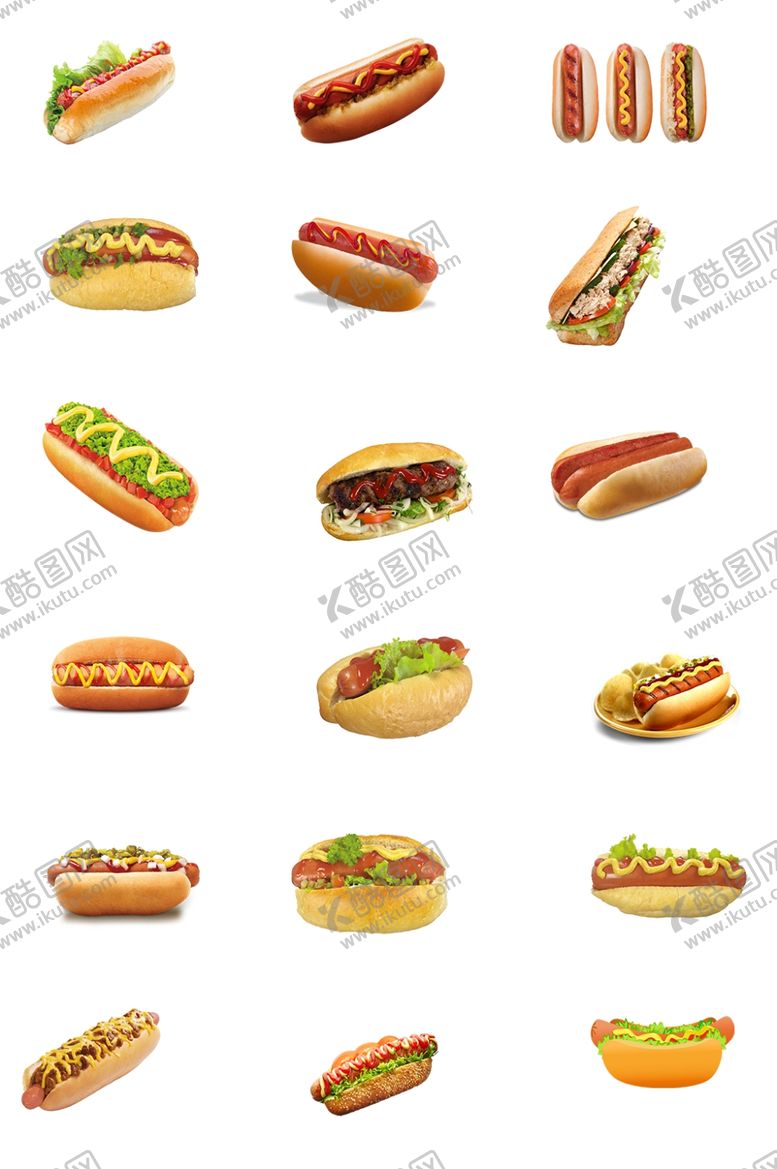 编号：87041407022225483309【酷图网】源文件下载-热狗面包素材