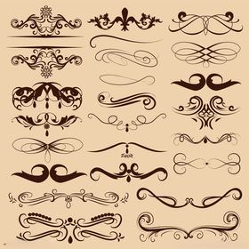 复古装饰性花纹设计元素