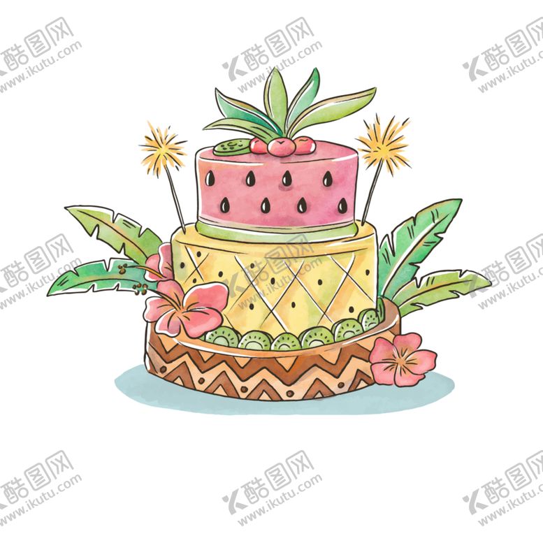 编号：56735209240853533414【酷图网】源文件下载-手绘蛋糕