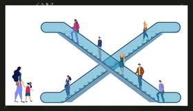 手绘商务人物办公办公士