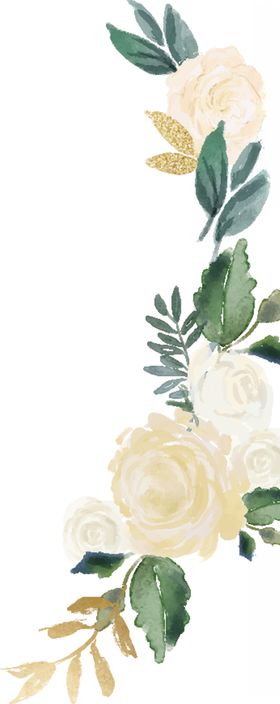 北欧小清新水彩花朵插画