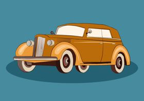 手绘汽车