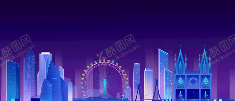 编号：26865405021127129141【酷图网】源文件下载-湛江地标夜景