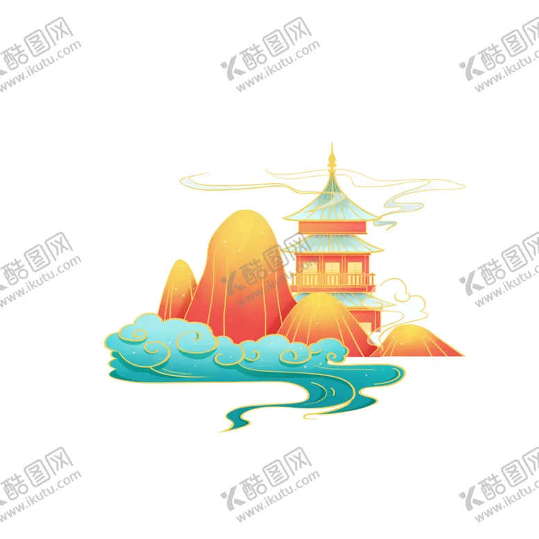 编号：77976201250654049525【酷图网】源文件下载-国潮风元素 
