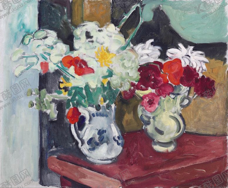 编号：82362610052314405088【酷图网】源文件下载-静物花朵植物油画
