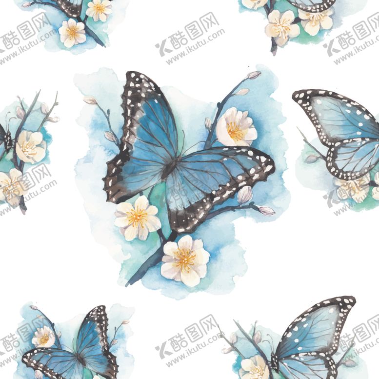 编号：50323309230405557543【酷图网】源文件下载-蝴蝶花朵