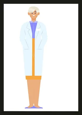 手绘医疗人物护素材