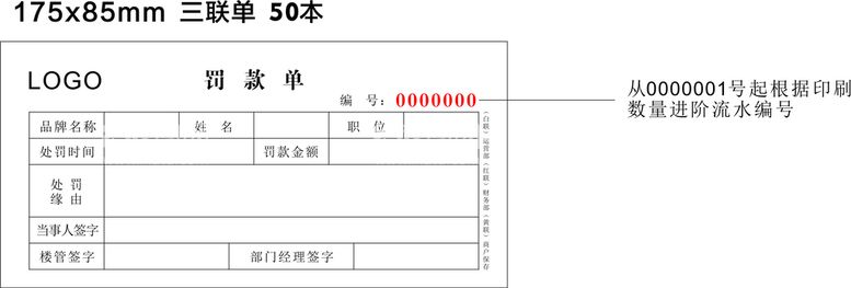 编号：88528011131852166404【酷图网】源文件下载-罚款单