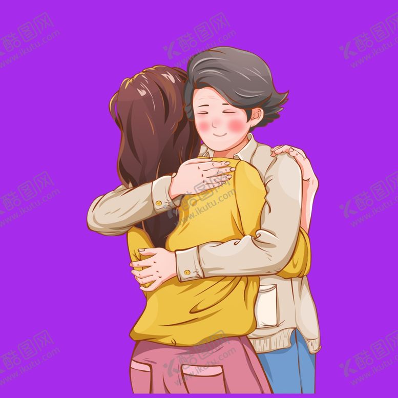 编号：41317112160417023188【酷图网】源文件下载-手绘亲子母子