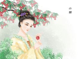 古典美女白描