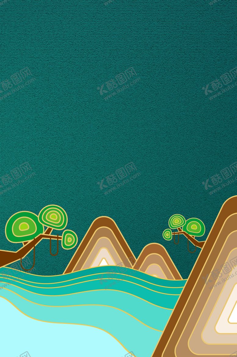 编号：72799912071216089983【酷图网】源文件下载-传统山水平面海报背景元素素材 