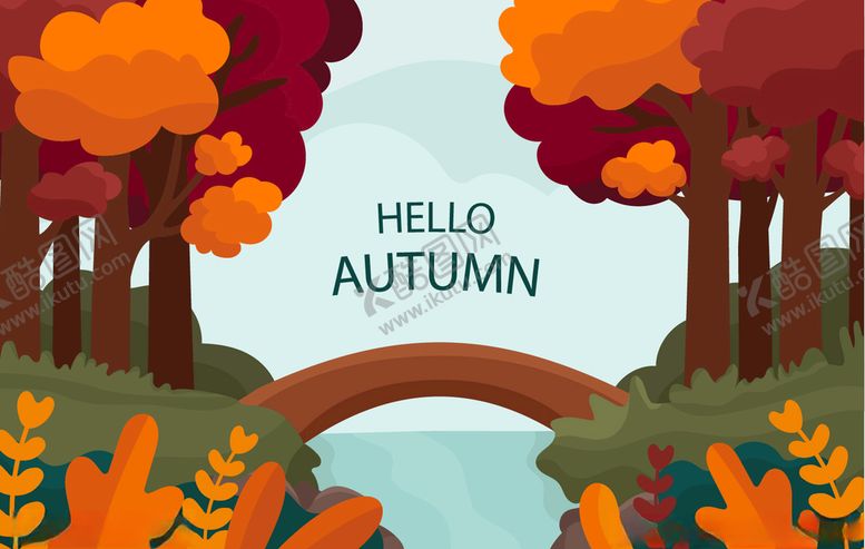 编号：32222810041921016949【酷图网】源文件下载-AI矢量秋季树木插画