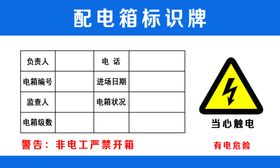 配电箱标识牌图片