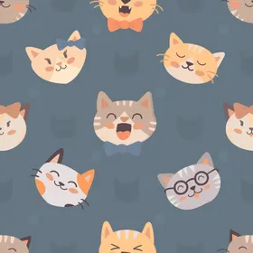 小清新卡通图案背景