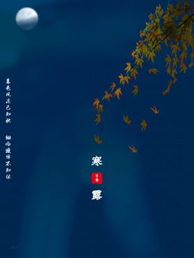 大气寒露海报