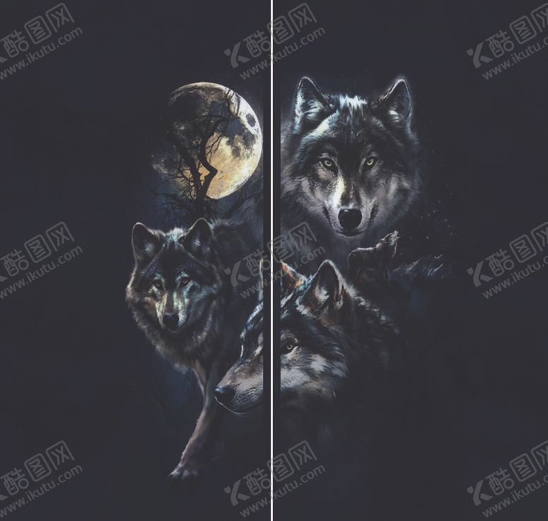 编号：69375710141536312857【酷图网】源文件下载-狼头定位花