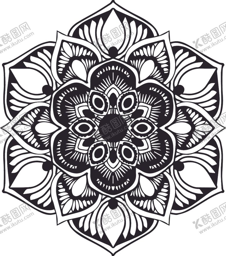 编号：69389209281557559390【酷图网】源文件下载-曼陀罗花纹