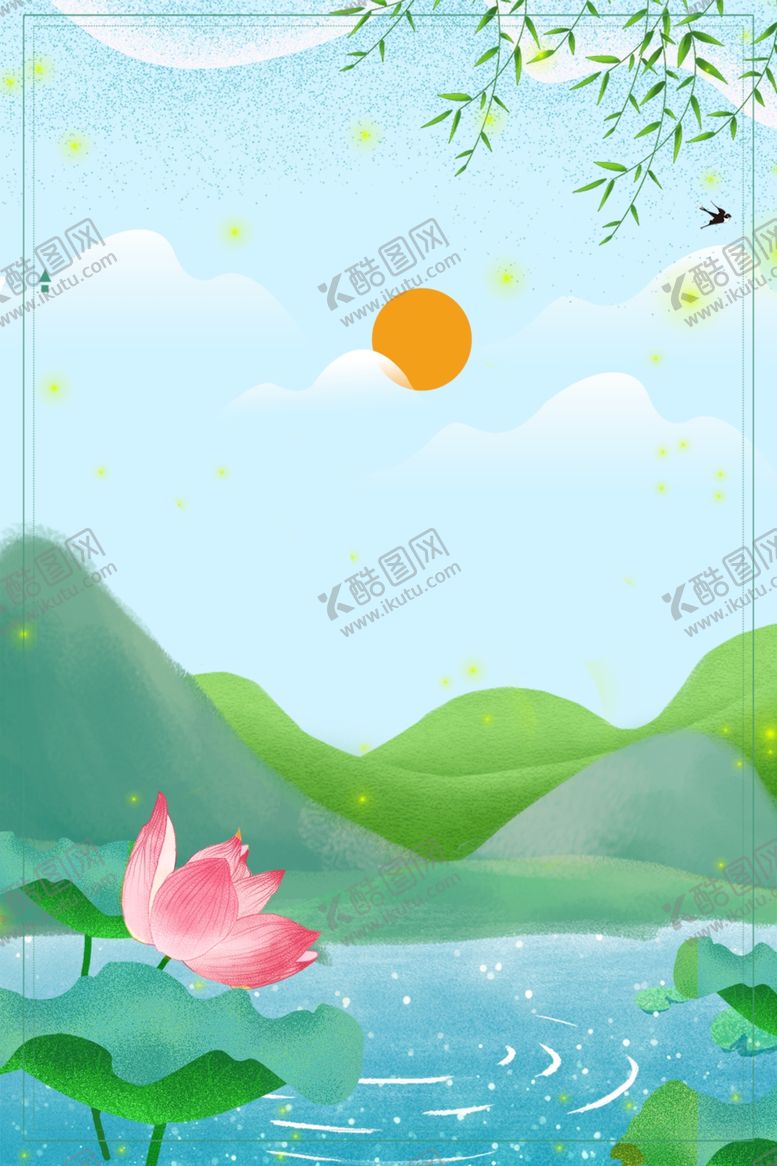 编号：52024505030532081079【酷图网】源文件下载-国画荷花
