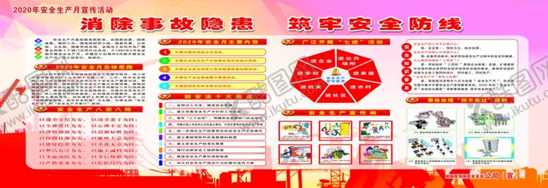 编号：44209306270716008515【酷图网】源文件下载-安生生产月宣传栏