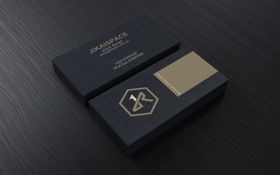 黑色卡片名片样机一键置换效果图