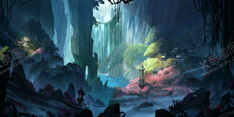 编号：94755309292240443491【酷图网】源文件下载-中国风大气插画场景图片