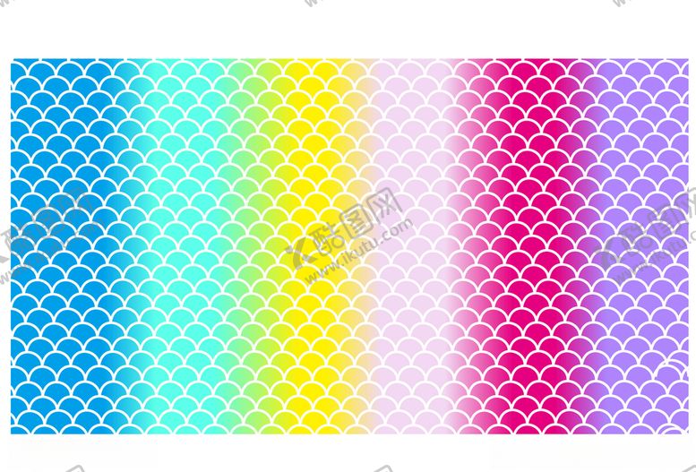 编号：44348609292153255282【酷图网】源文件下载-渐变多色鱼鳞纹