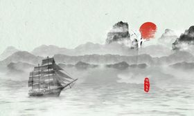 中国风背景墙装饰画