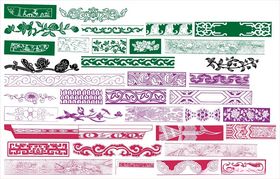 中式传统建筑雕花装饰图案