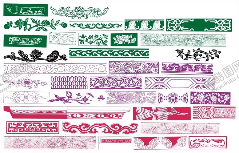 编号：89410811021518444840【酷图网】源文件下载-花纹花边传统图案装饰雕花