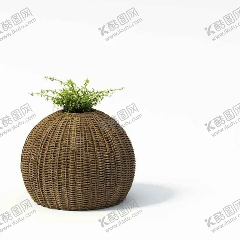 编号：19276311042238113465【酷图网】源文件下载-C4D模型花篮