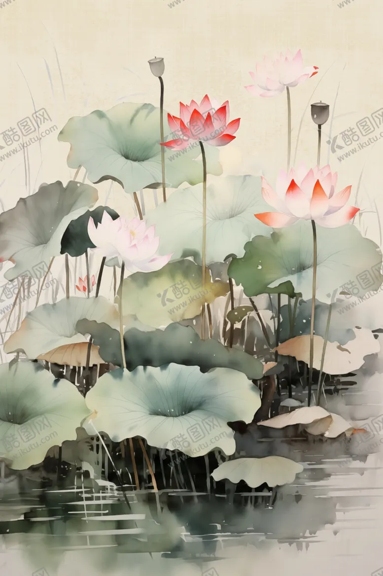 编号：22922901251411286288【酷图网】源文件下载-古风荷花
