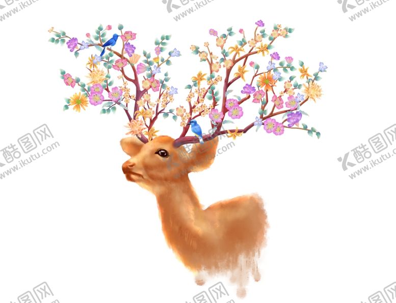 编号：97505109292116155498【酷图网】源文件下载-麋鹿装饰画